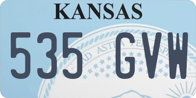 KS license plate 535GVW