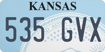 KS license plate 535GVX