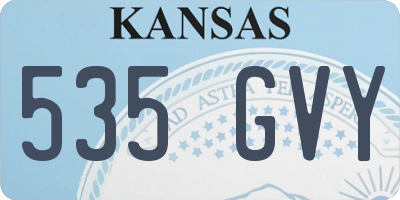 KS license plate 535GVY