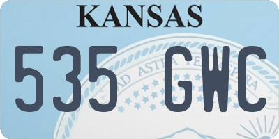 KS license plate 535GWC