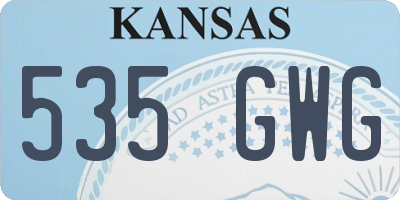 KS license plate 535GWG