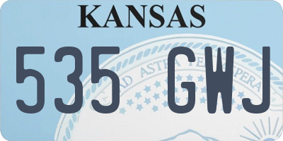 KS license plate 535GWJ