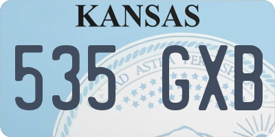 KS license plate 535GXB