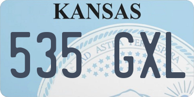 KS license plate 535GXL
