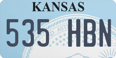 KS license plate 535HBN