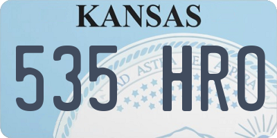 KS license plate 535HRO