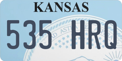 KS license plate 535HRQ