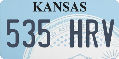 KS license plate 535HRV