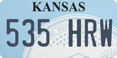 KS license plate 535HRW