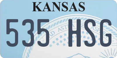 KS license plate 535HSG