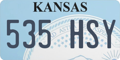 KS license plate 535HSY