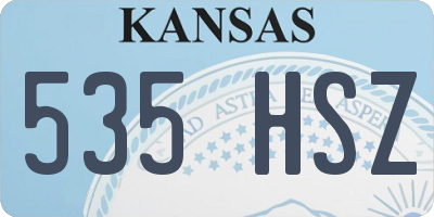 KS license plate 535HSZ