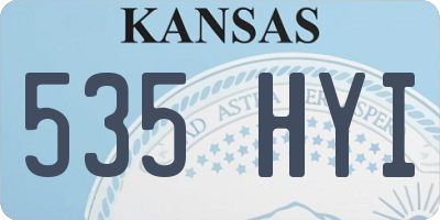 KS license plate 535HYI