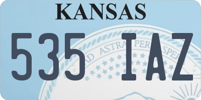 KS license plate 535IAZ