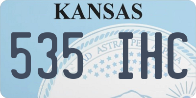 KS license plate 535IHC