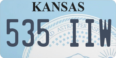 KS license plate 535IIW