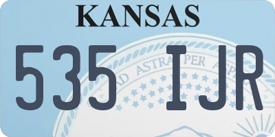 KS license plate 535IJR