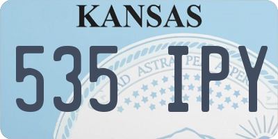 KS license plate 535IPY