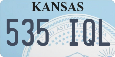 KS license plate 535IQL