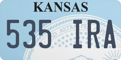 KS license plate 535IRA