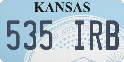 KS license plate 535IRB