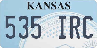KS license plate 535IRC