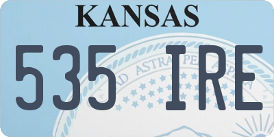 KS license plate 535IRE