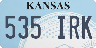 KS license plate 535IRK