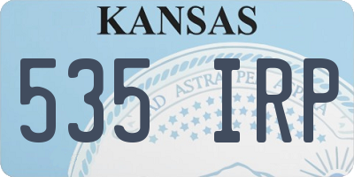 KS license plate 535IRP
