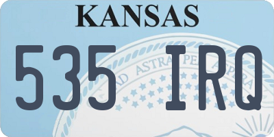 KS license plate 535IRQ