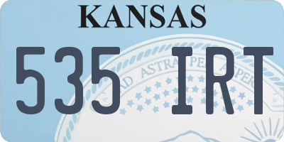 KS license plate 535IRT
