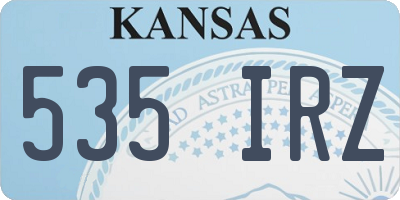 KS license plate 535IRZ