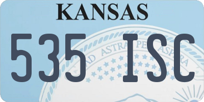 KS license plate 535ISC