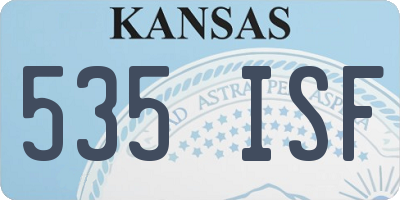KS license plate 535ISF