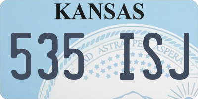 KS license plate 535ISJ