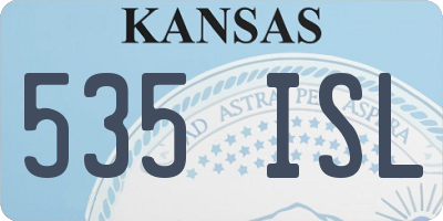 KS license plate 535ISL