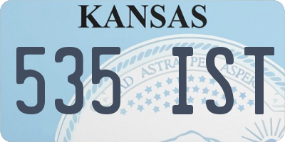 KS license plate 535IST