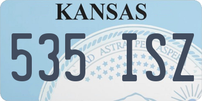 KS license plate 535ISZ