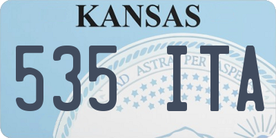 KS license plate 535ITA