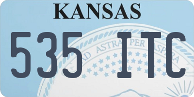 KS license plate 535ITC