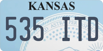 KS license plate 535ITD