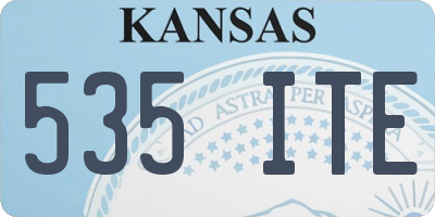 KS license plate 535ITE
