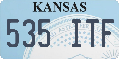 KS license plate 535ITF