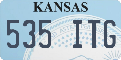 KS license plate 535ITG