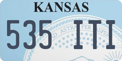 KS license plate 535ITI