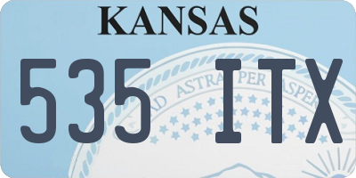 KS license plate 535ITX