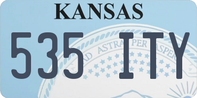 KS license plate 535ITY