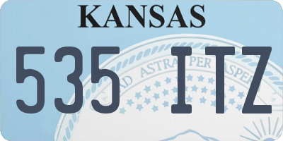 KS license plate 535ITZ