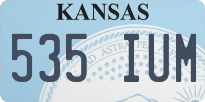 KS license plate 535IUM
