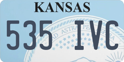 KS license plate 535IVC